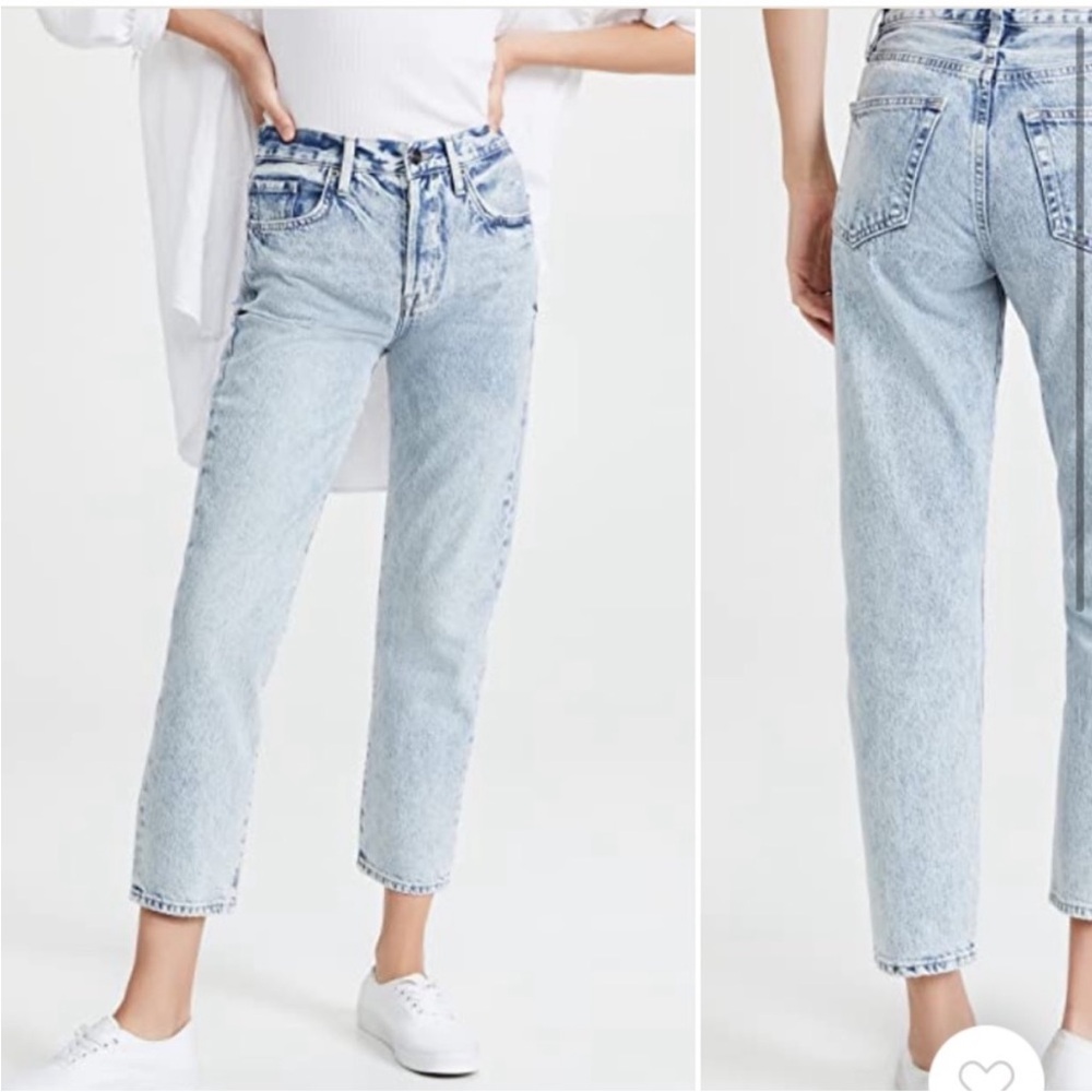 FRAME Le Original Straight Leg Button Fly Jeans in Richlake